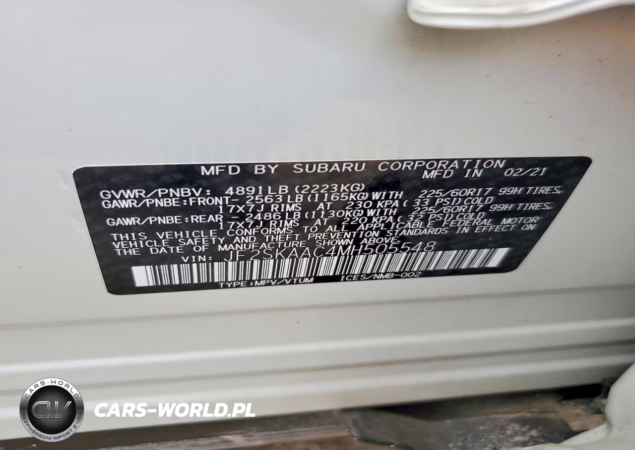 2021 Subaru Forester VIN:JF2SKAAC4MH505548 - 12