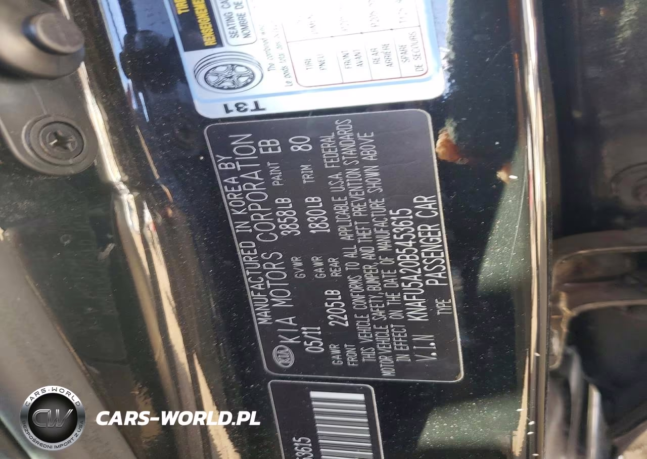 2011 Kia Forte5 Ex VIN:KNAFU5A20B5453615 - 12