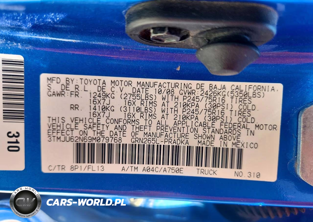 2009 Toyota Tacoma Double Cab Prerunner VIN:3TMJU62N69M079768 - 12
