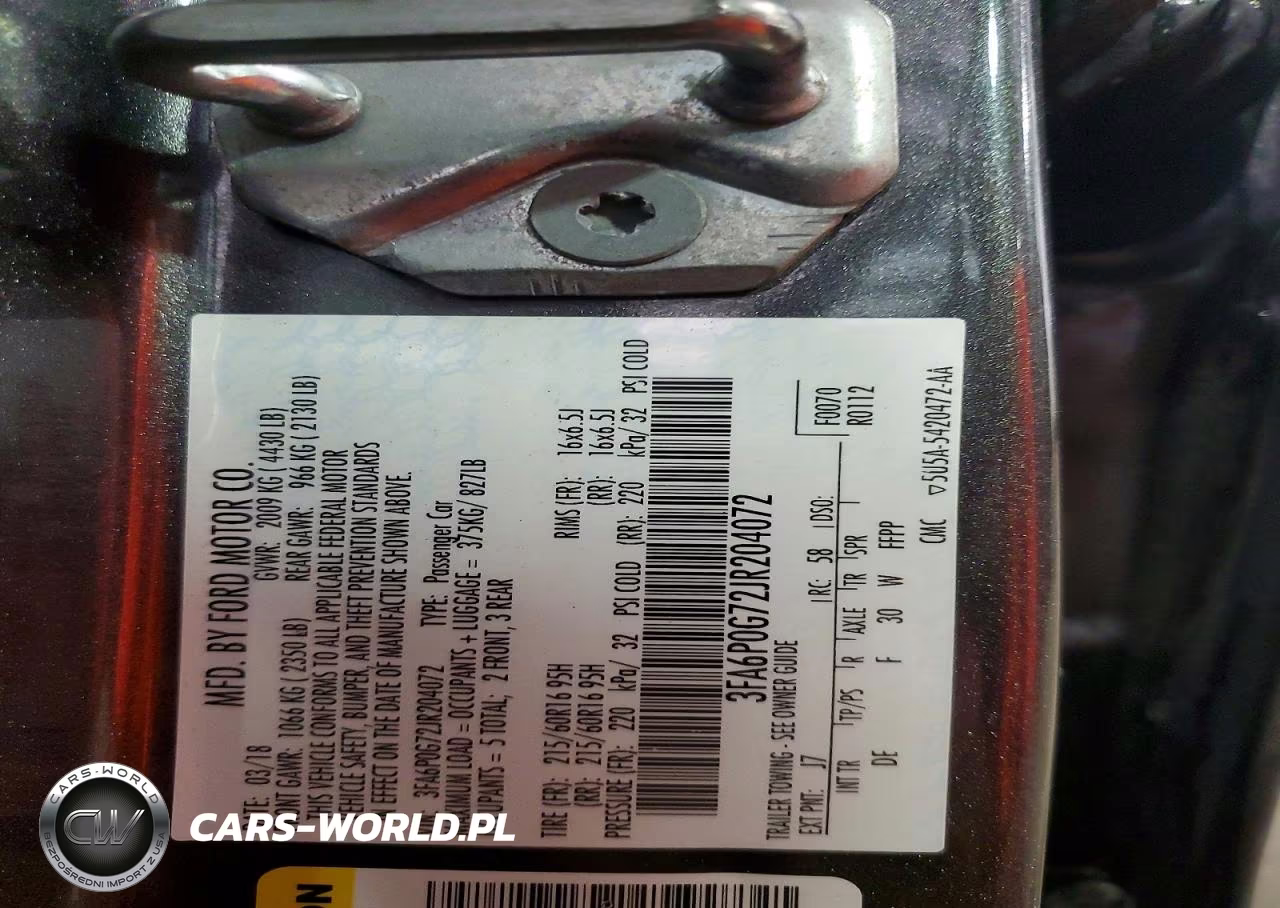FORD FUSION S VIN:3FA6P0G72JR204072 - 13