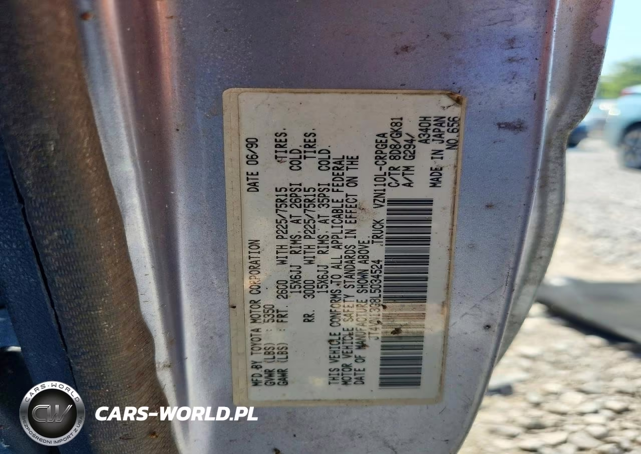 1990 Toyota Pickup Sr5 VIN:JT4VN13G8L5034524 - 12