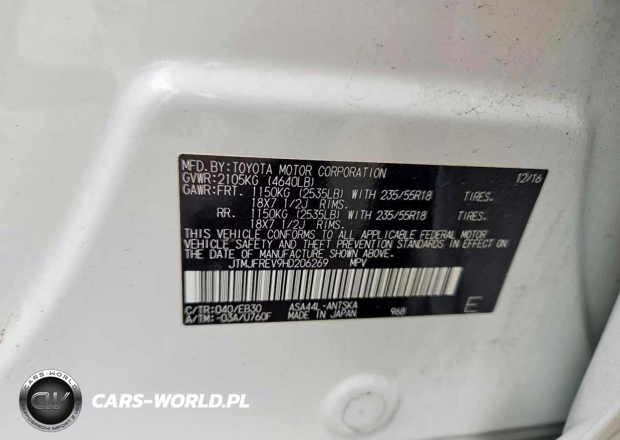 2017 Toyota Rav4 Se VIN:JTMJFREV9HD206269 - 13