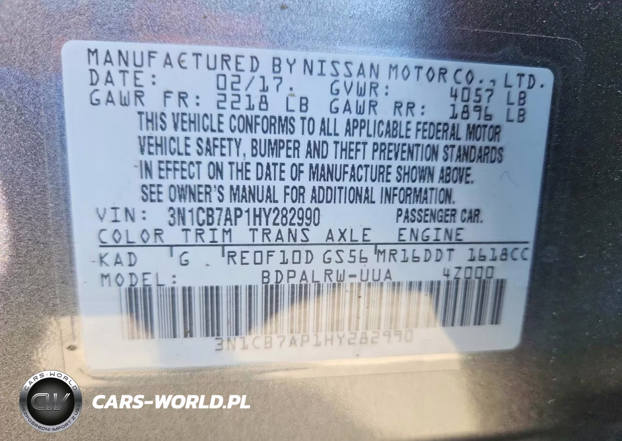 2017 Nissan Sentra Sr Turbo VIN:3N1CB7AP1HY282990 - 12