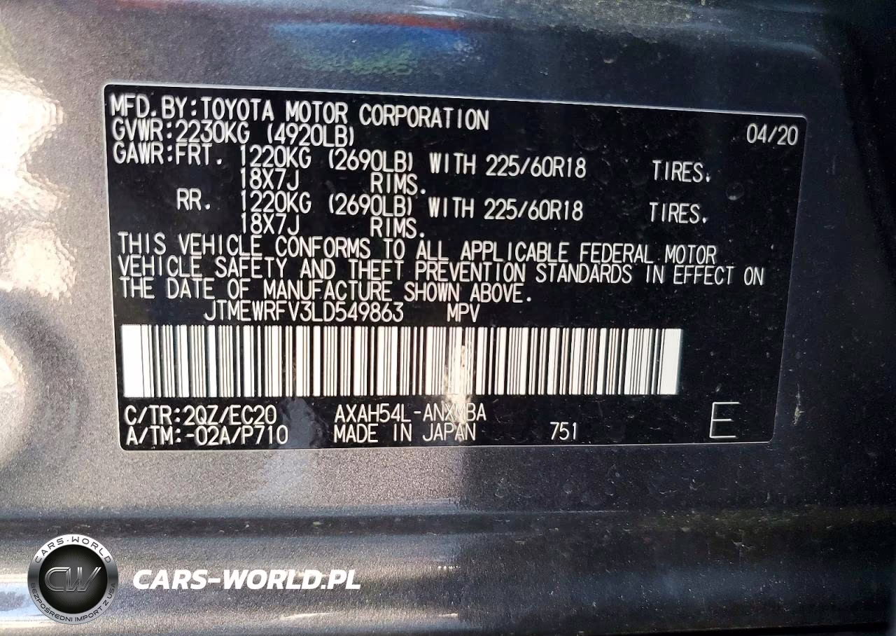 2020 Toyota Rav4 Xse VIN:JTMEWRFV3LD549863 - 13