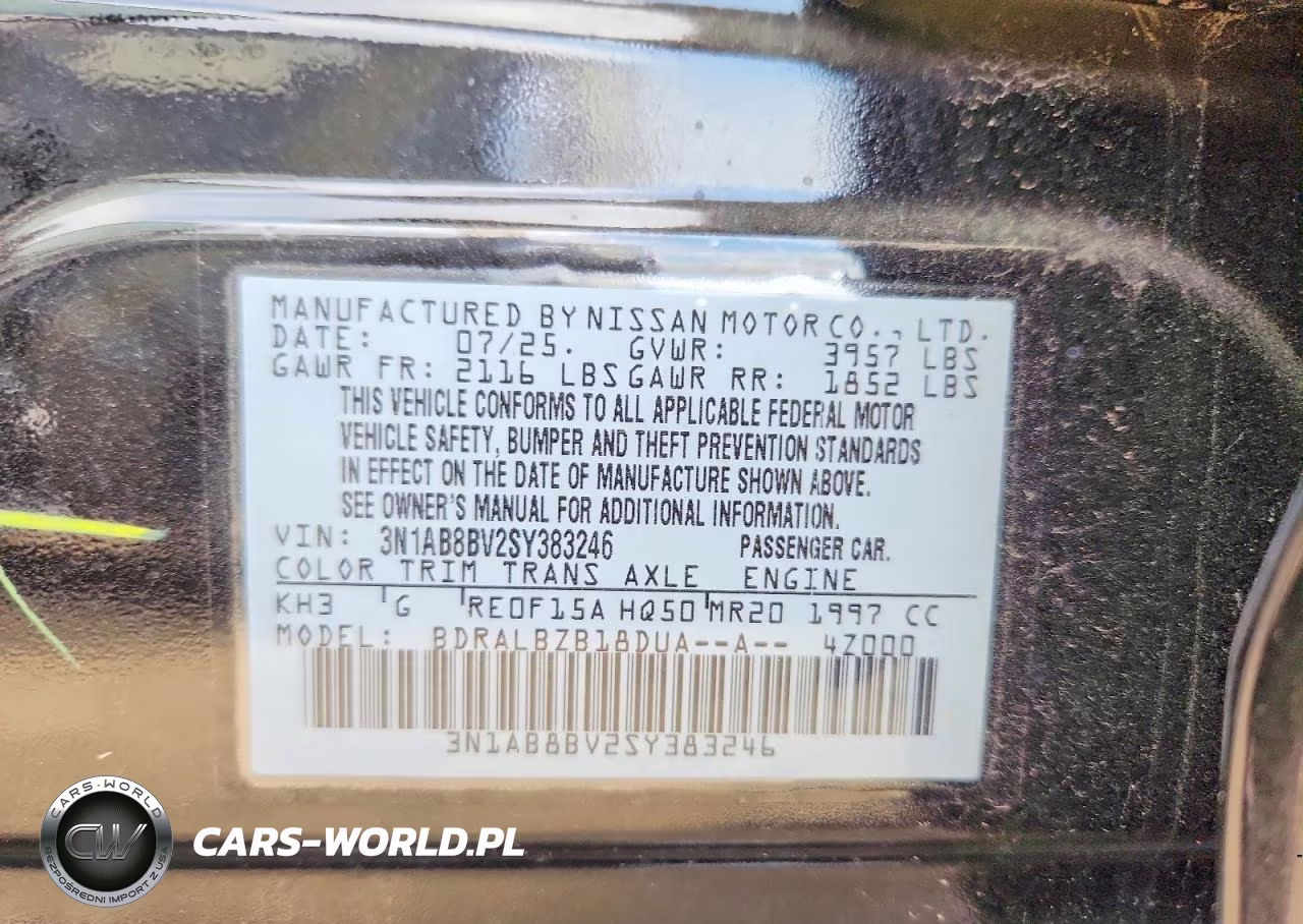 2025 Nissan Sentra S VIN:3N1AB8BV2SY383246 - 13