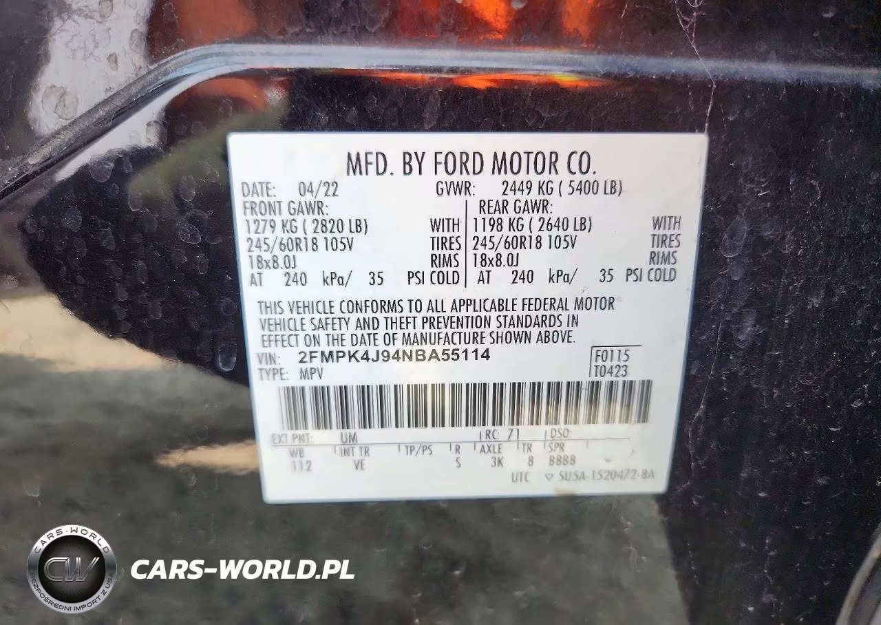 2022 Ford Edge Sel VIN:2FMPK4J94NBA55114 - 13