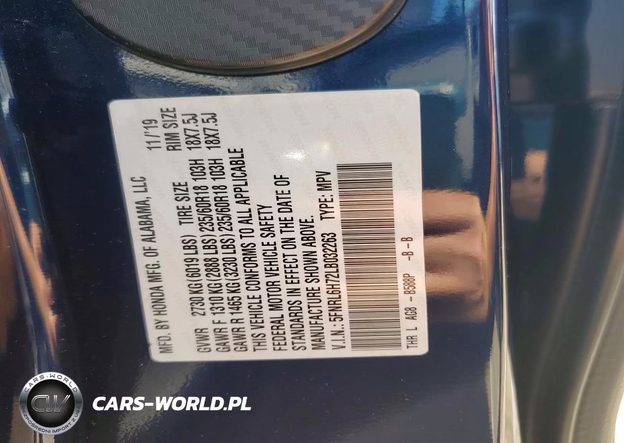 2020 Honda Odyssey Exl VIN:5FNRL6H72LB032263 - 13