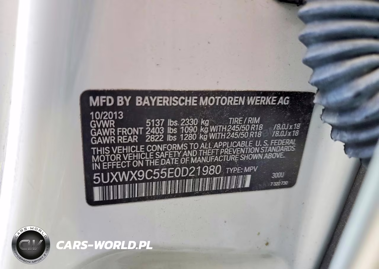2014 BMW X3 xDrive28I VIN:5UXWX9C55E0D21980 - 12