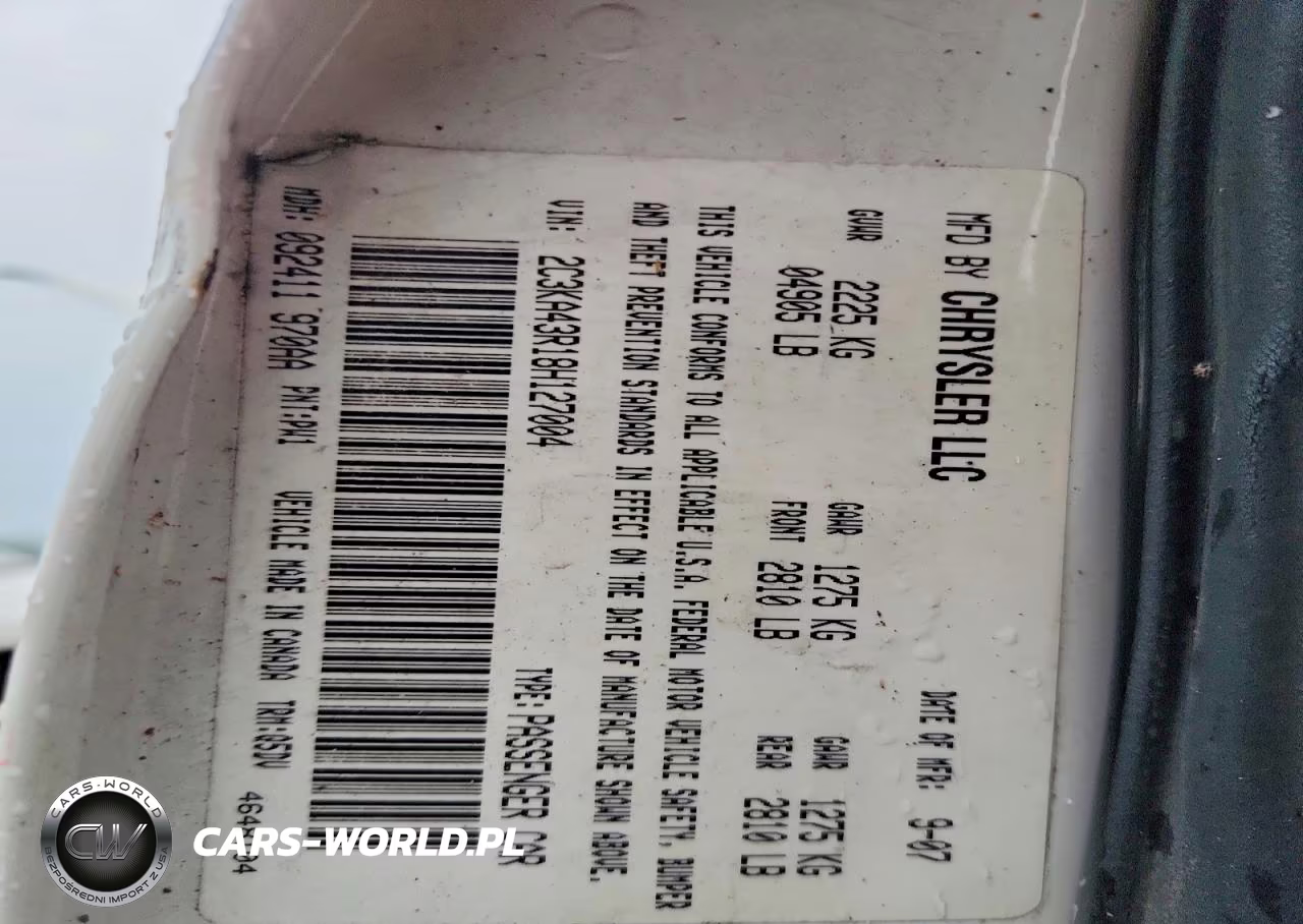 2008 Chrysler 300 Lx VIN:2C3KA43R18H127004 - 12