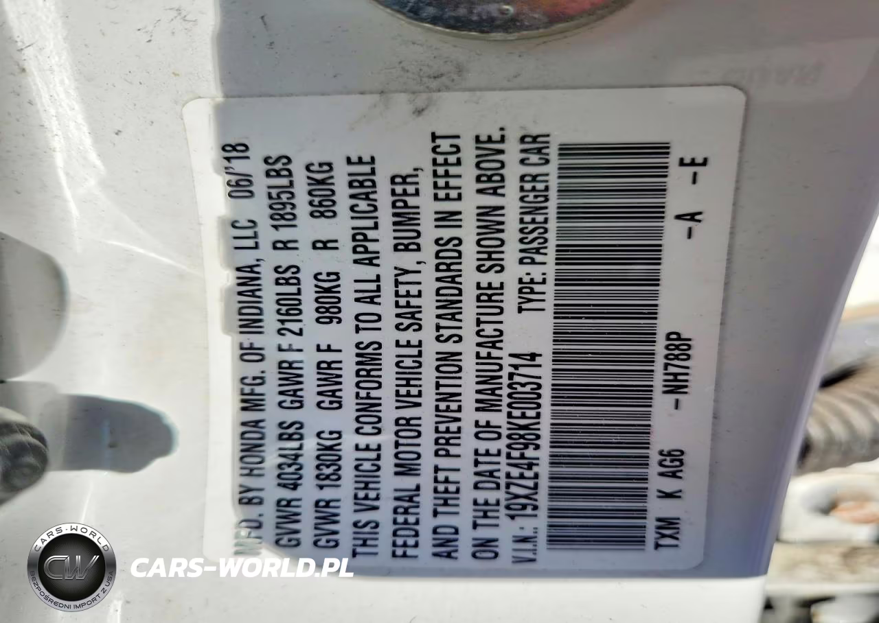 2019 Honda Insight Touring VIN:19XZE4F98KE003714 - 12