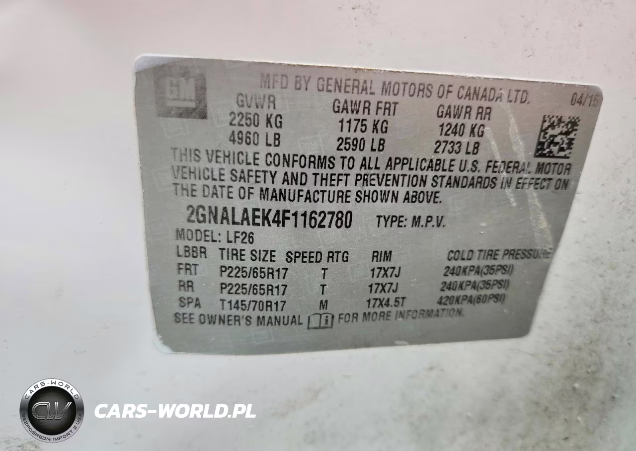2015 Chevrolet Equinox Ls VIN:2GNALAEK4F1162780 - 13