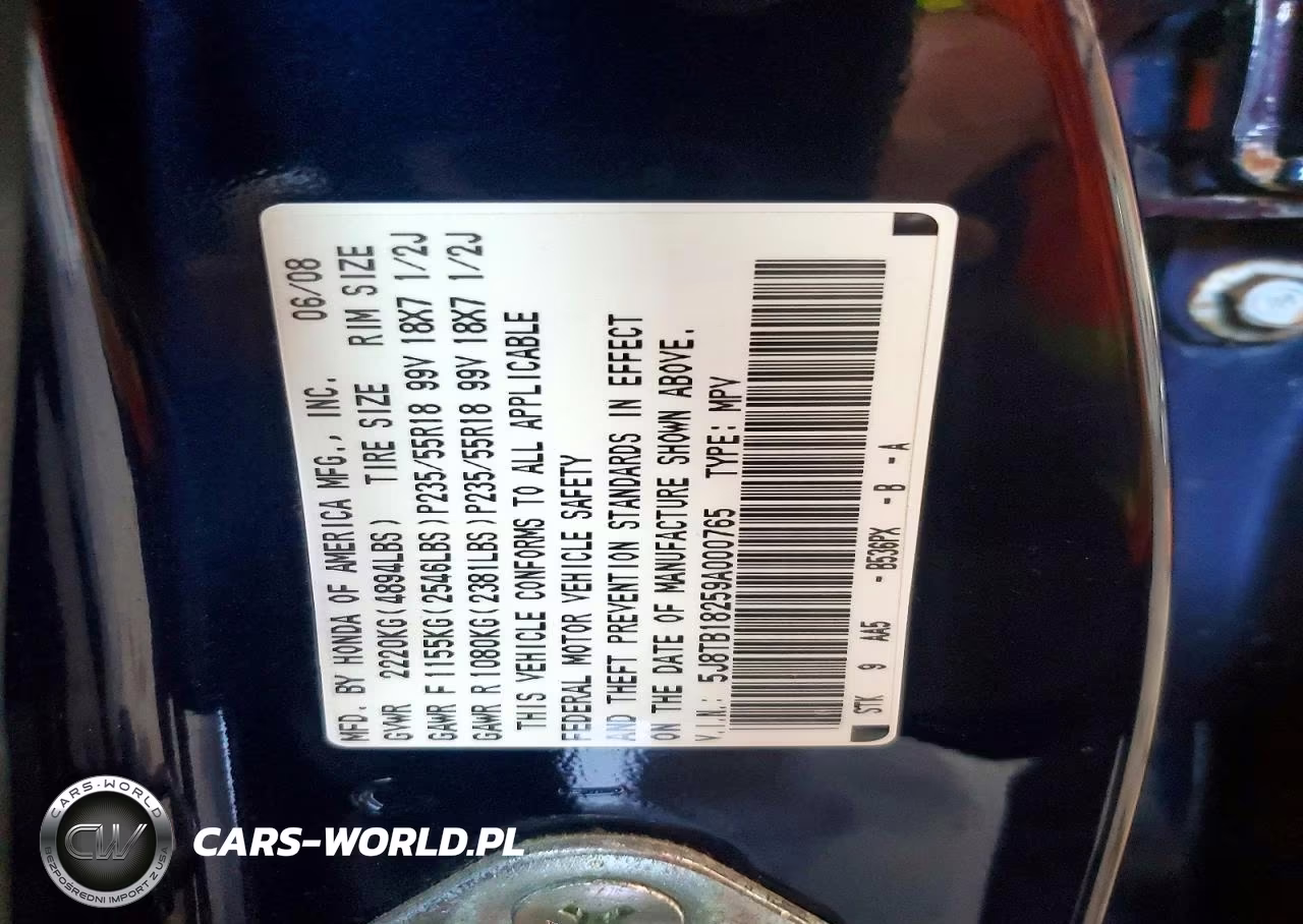 2009 Acura Rdx VIN:5J8TB18259A000765 - 13
