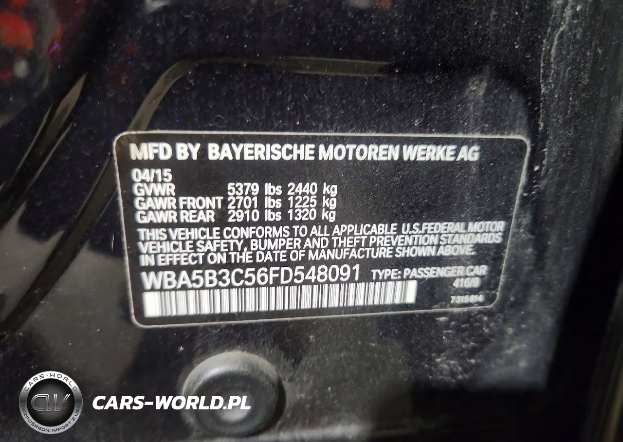 2015 BMW 535 Xi VIN:WBA5B3C56FD548091 - 12