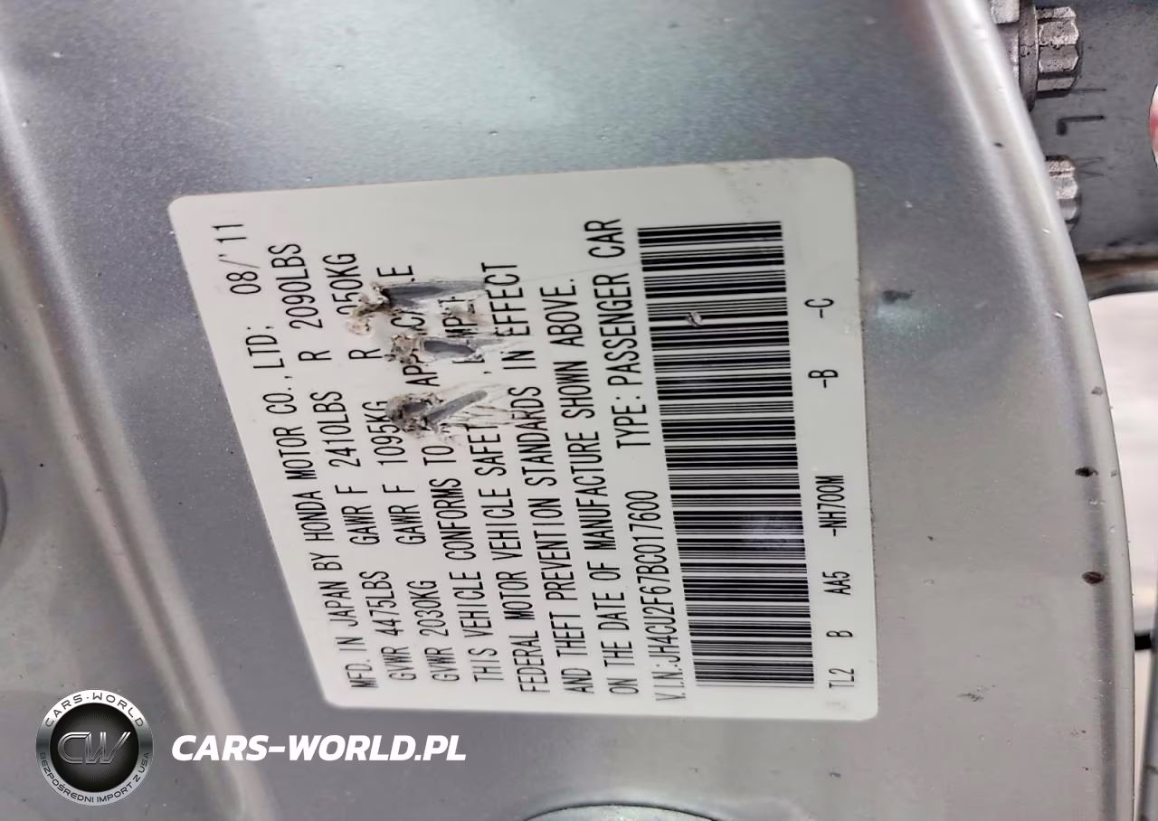 2011 Acura Tsx VIN:JH4CU2F67BC017600 - 12