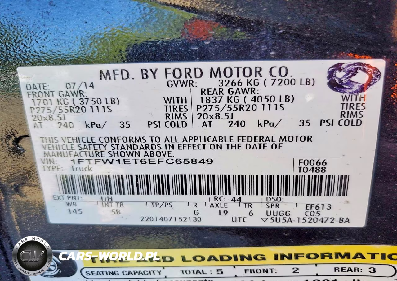 2014 Ford F150 Supercrew VIN:1FTFW1ET6EFC65849 - 12
