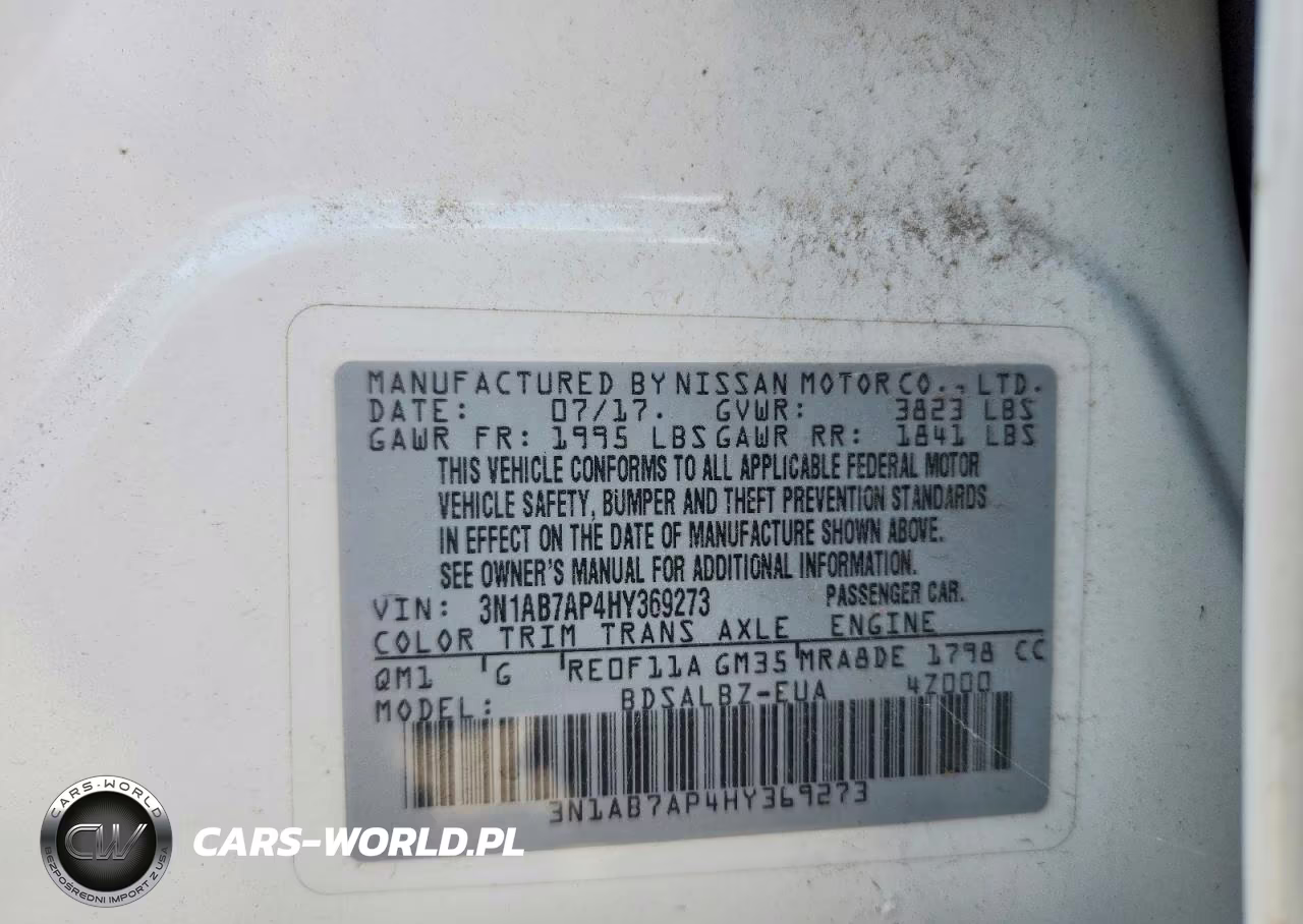 2017 Nissan Sentra S VIN:3N1AB7AP4HY369273 - 12