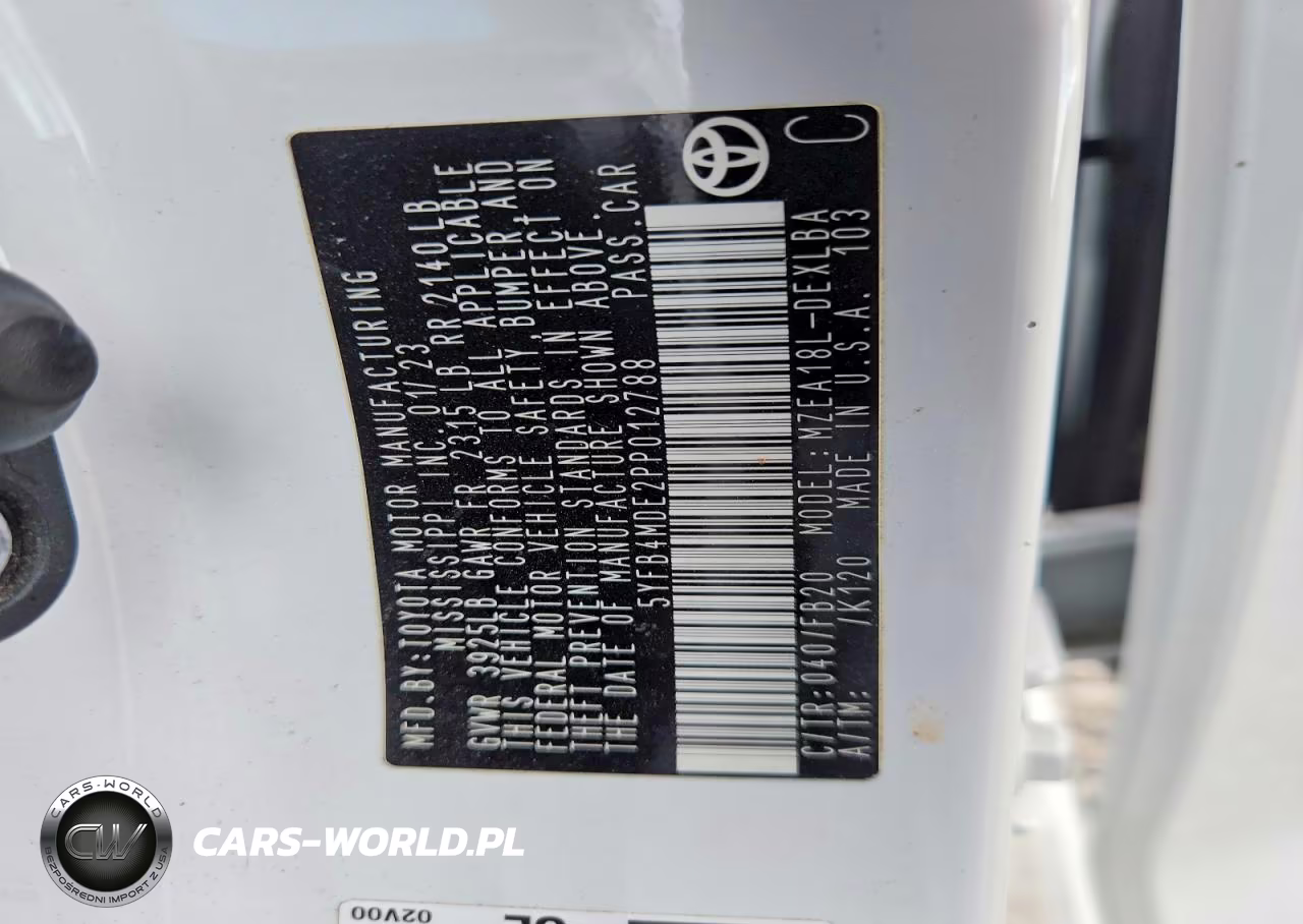 2023 Toyota Corolla Le VIN:5YFB4MDE2PP012788 - 13