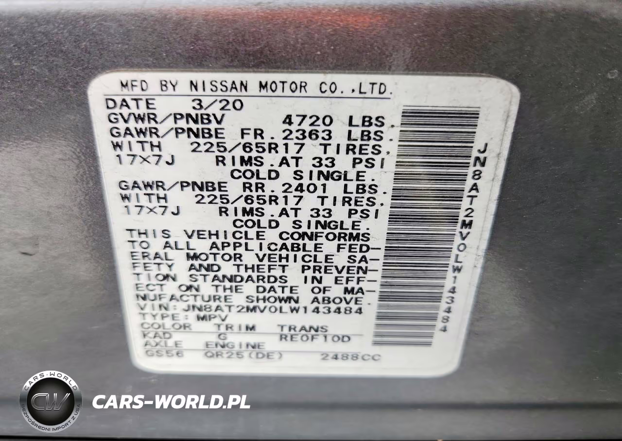 2020 Nissan Rogue Sv VIN:JN8AT2MV0LW143484 - 13