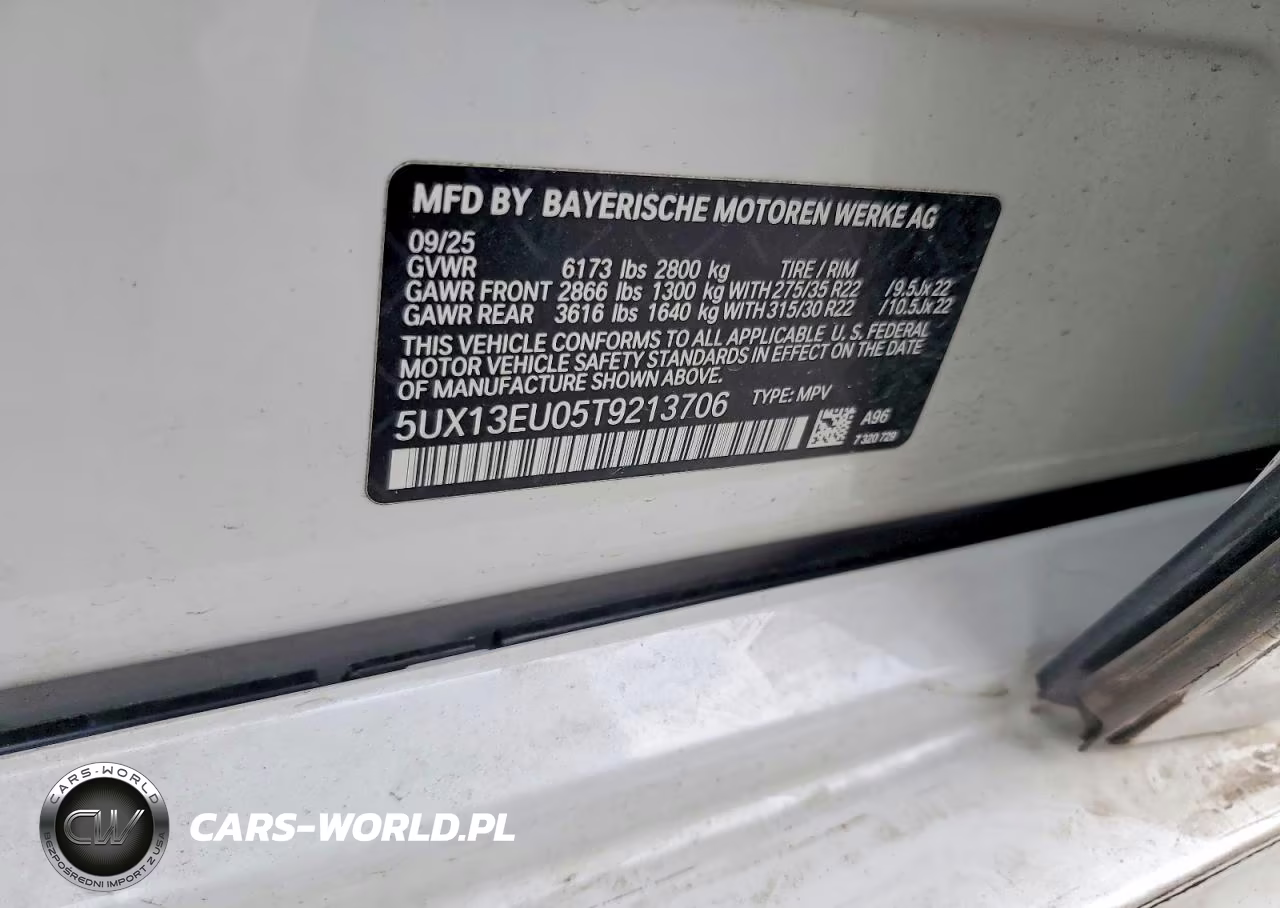 2026 BMW X5 Sdrive 40I VIN:5UX13EU05T9213706 - 12