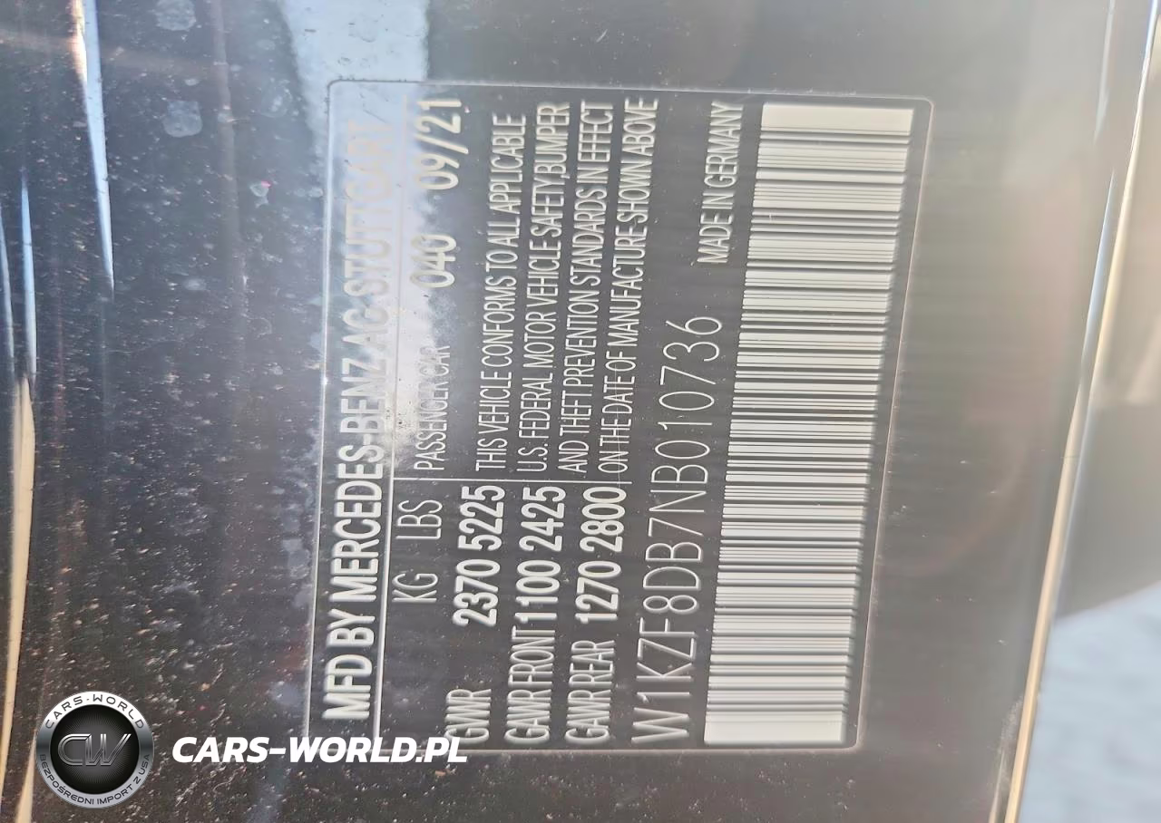 2022 Mercedes-Benz E 350 VIN:W1KZF8DB7NB010736 - 12