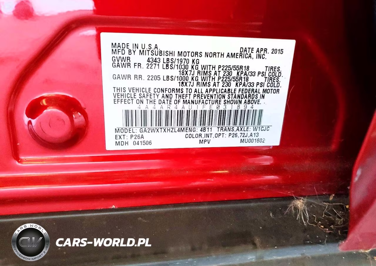 2015 Mitsubishi Outlander Sport Se VIN:4A4AR4AU1FE031894 - 13