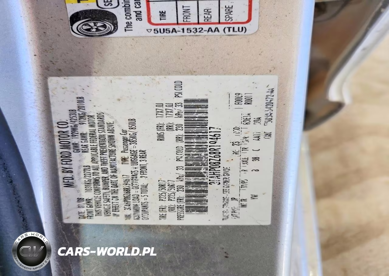 2008 Ford Fusion Sel VIN:3FAHP08Z68R194617 - 12