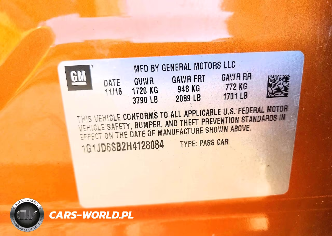 2017 Chevrolet Sonic Lt VIN:1G1JD6SB2H4128084 - 13