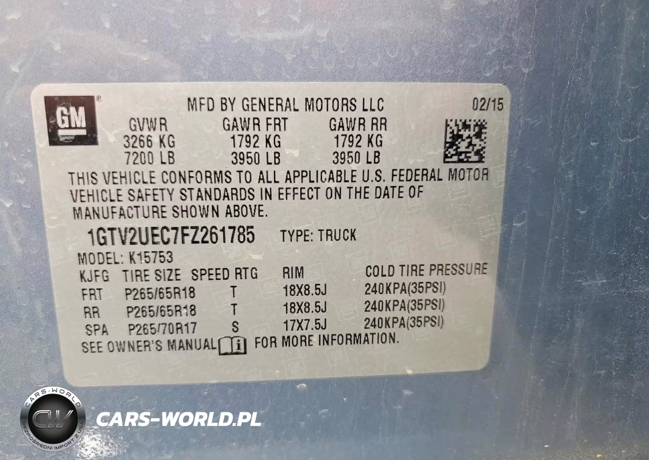 2015 GMC Sierra K1500 Sle VIN:1GTV2UEC7FZ261785 - 12