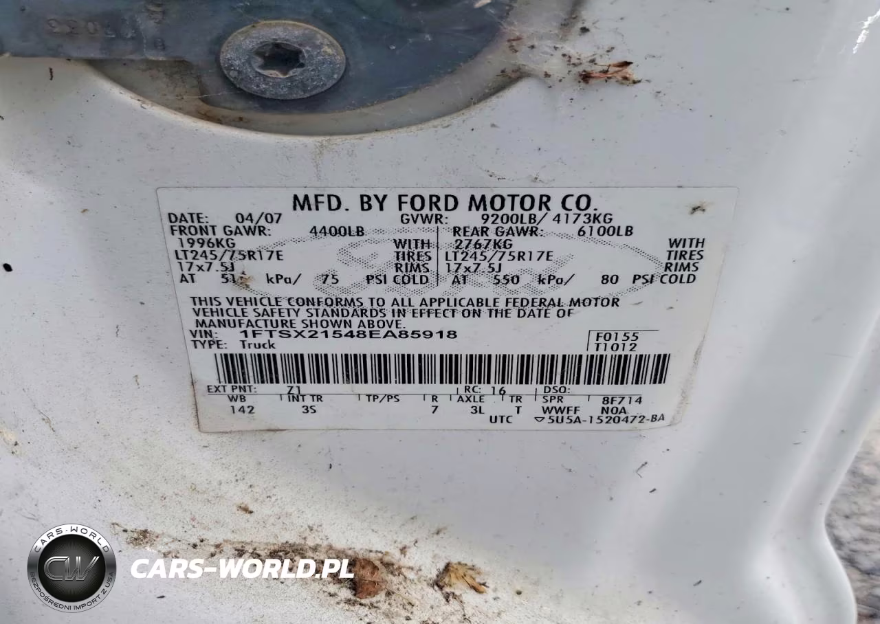 2008 Ford F250 Super Duty VIN:1FTSX21548EA85918 - 12