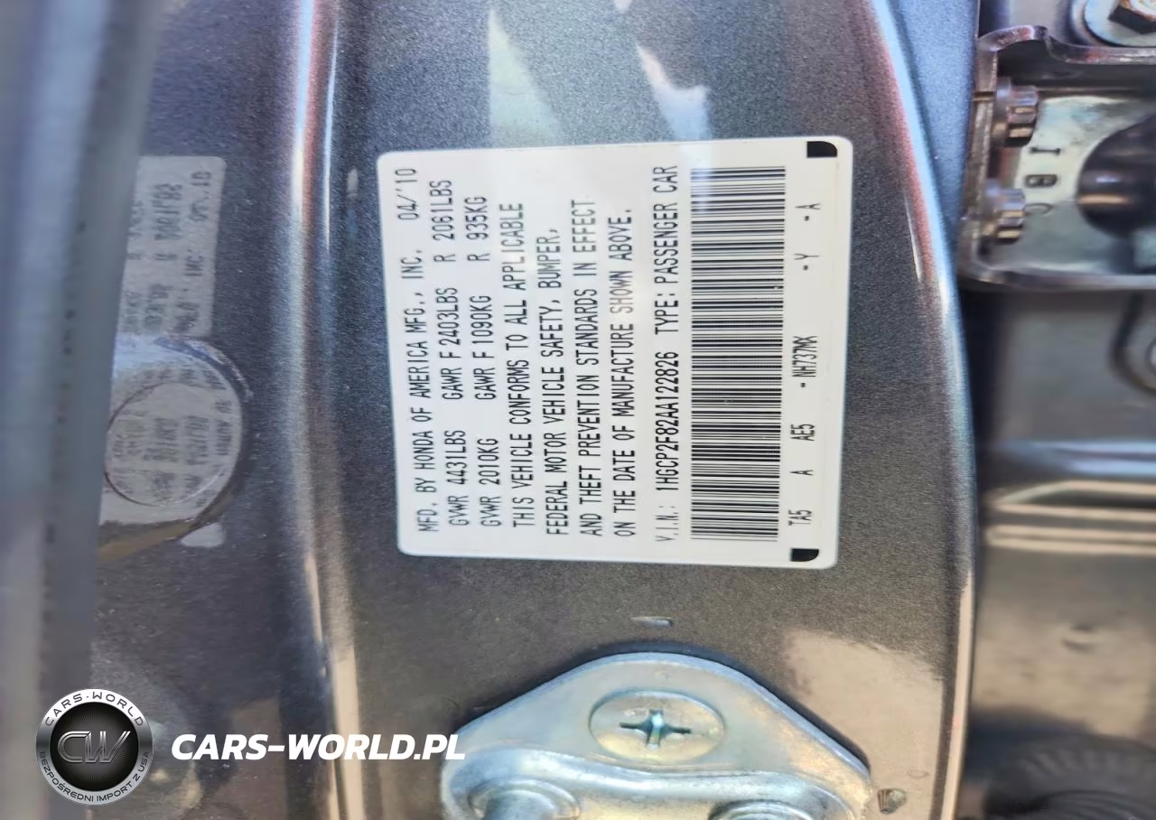 2010 Honda Accord VIN:1HGCP2F82AA122826 - 13