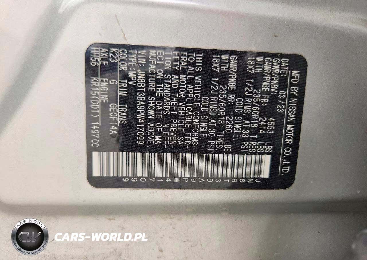 2023 Nissan Rogue Sv VIN:JN8BT3BA9PW417099 - 13