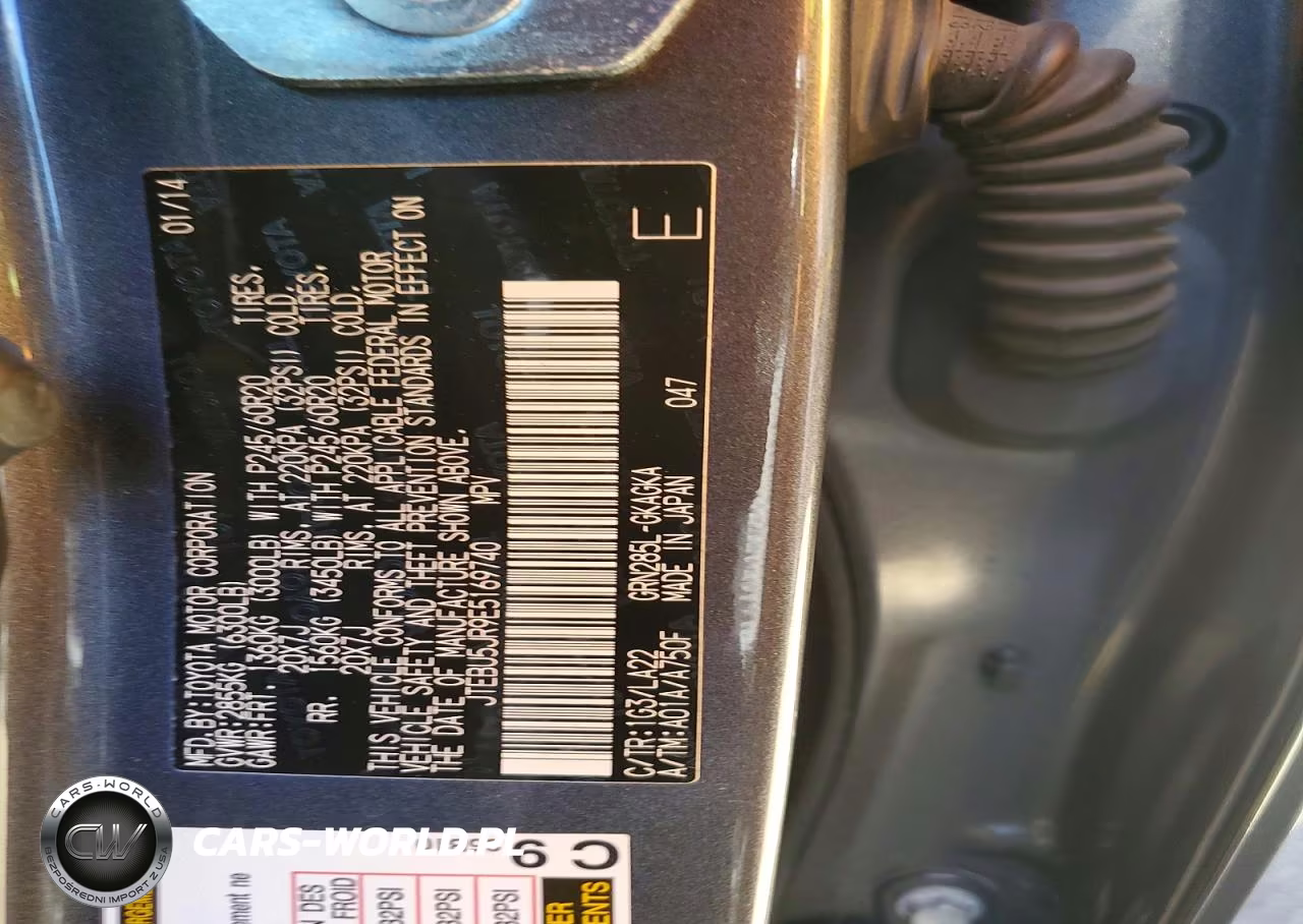 2014 Toyota 4Runner Limited VIN:JTEBU5JR9E5169740 - 12