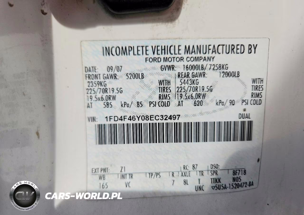 2008 Ford F450 Super Duty VIN:1FD4F46Y08EC32497 - 12