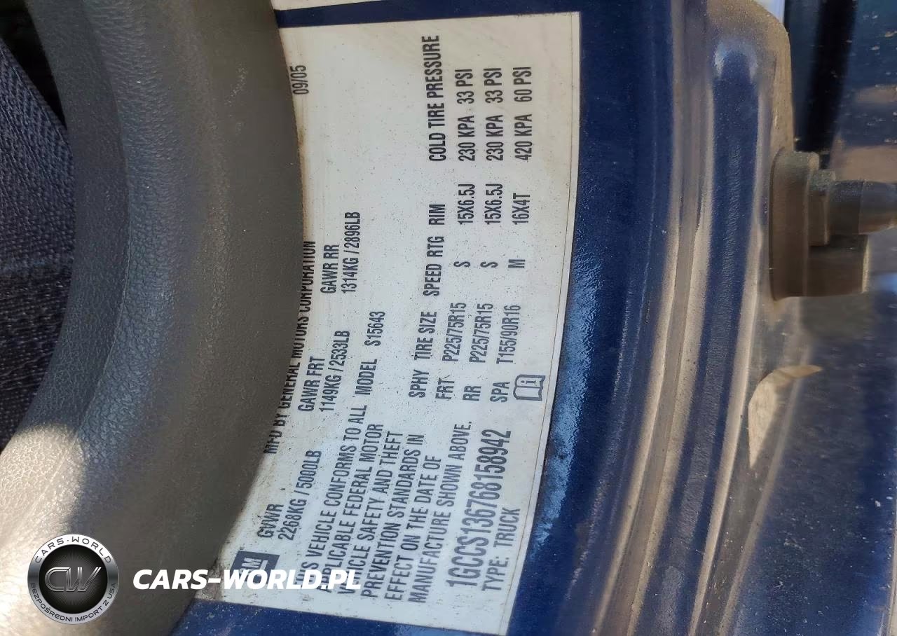 2006 Chevrolet Colorado VIN:1GCCS136768158942 - 12