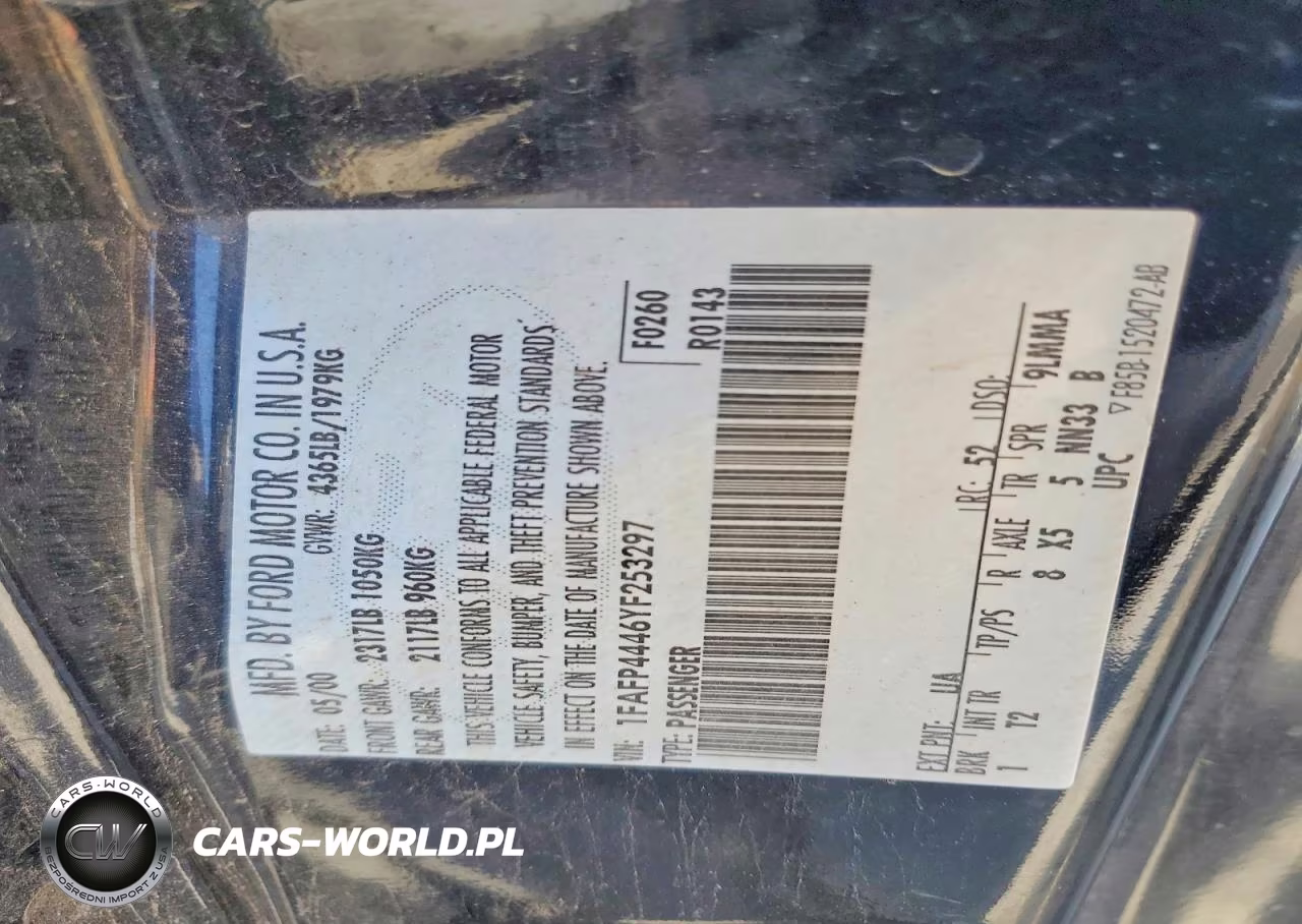 2000 Ford Mustang VIN:1FAFP4446YF253297 - 12