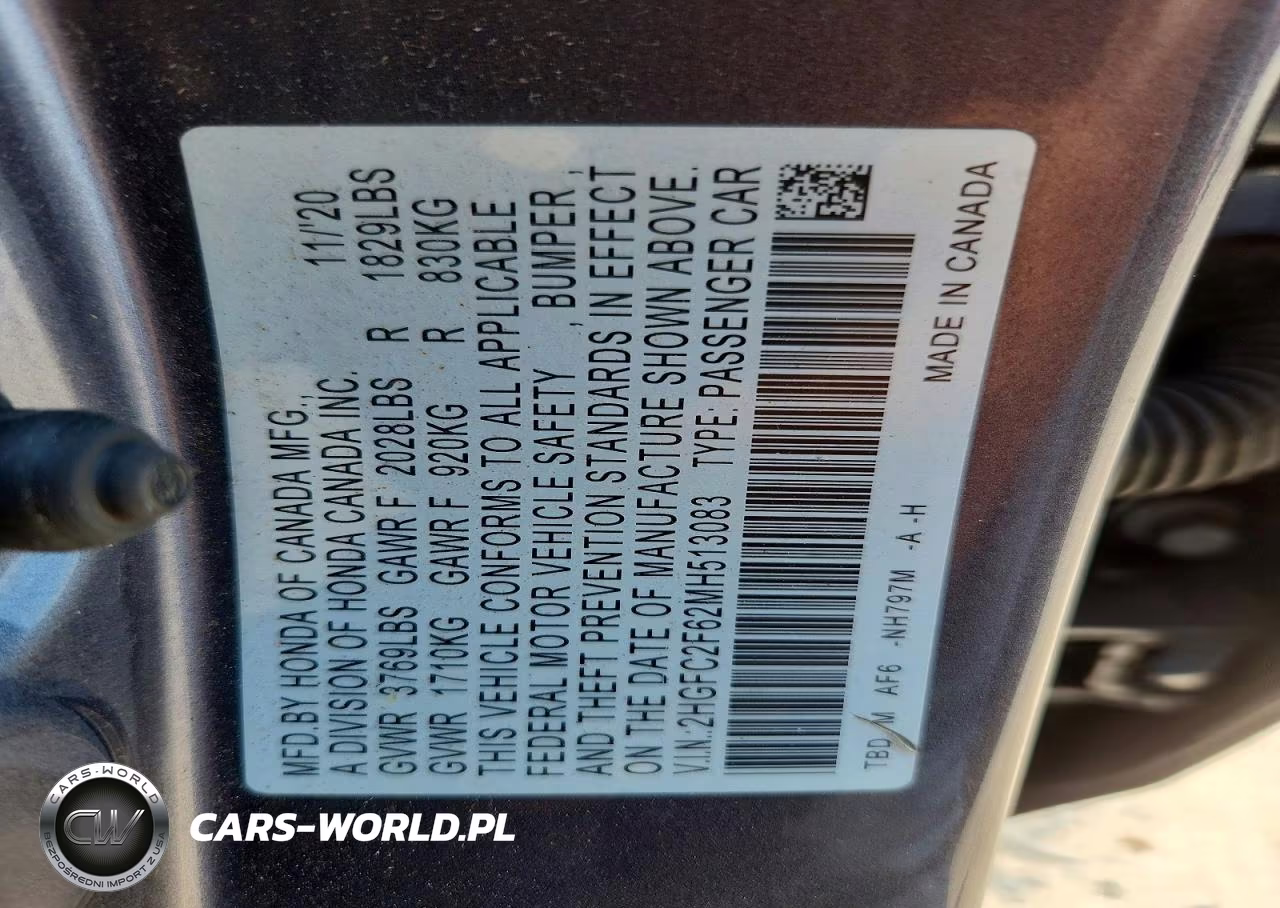 2021 Honda Civic Lx VIN:2HGFC2F62MH513083 - 13