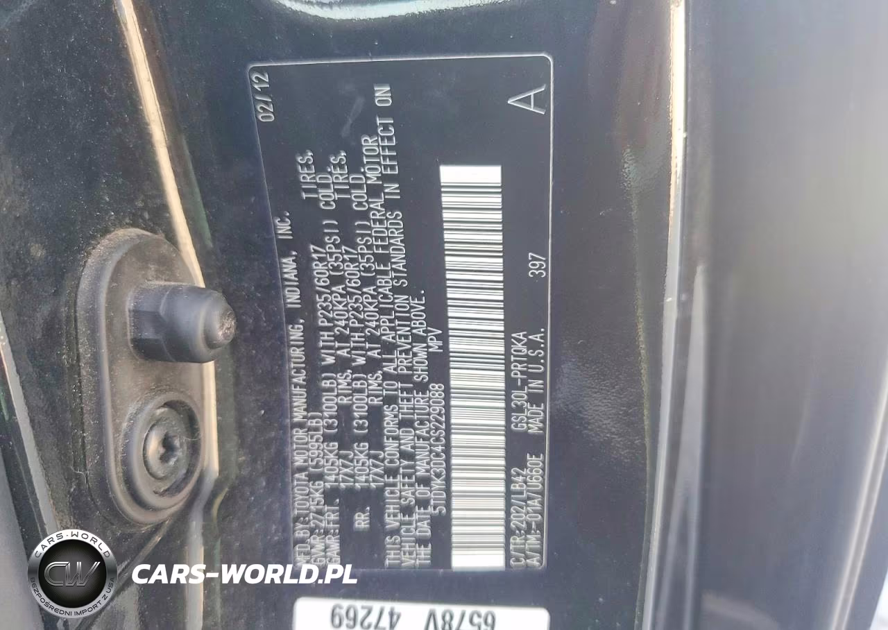 2012 Toyota Sienna Xle 8-Passenger VIN:5TDYK3DC4CS229088 - 13