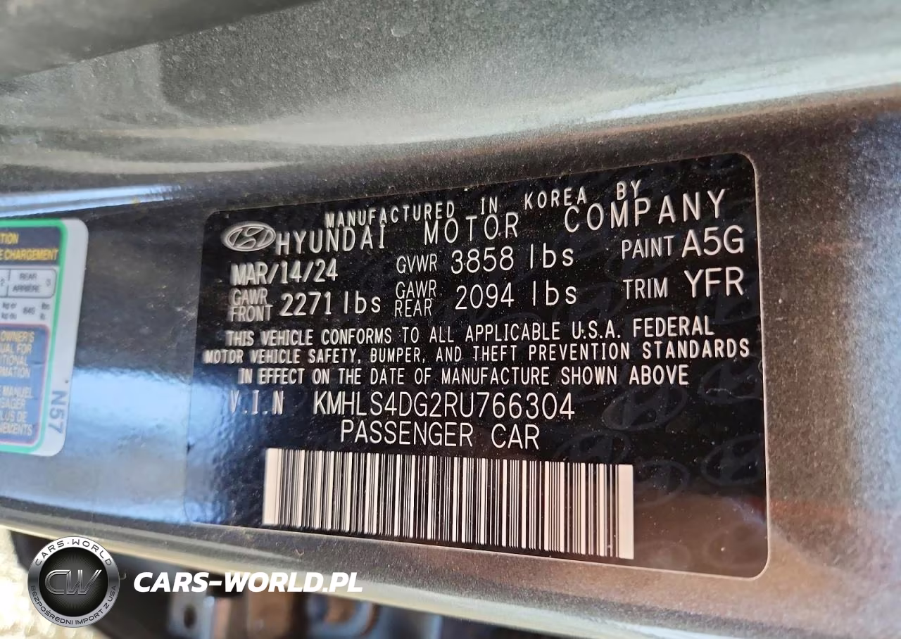 2024 Hyundai Elantra Sel VIN:KMHLS4DG2RU766304 - 13