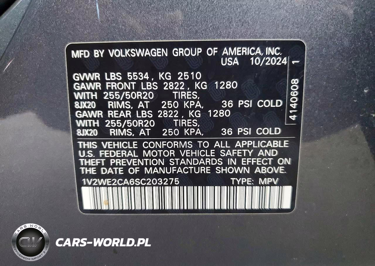 2025 Volkswagen Atlas Cross Sport Se VIN:1V2WE2CA6SC203275 - 14