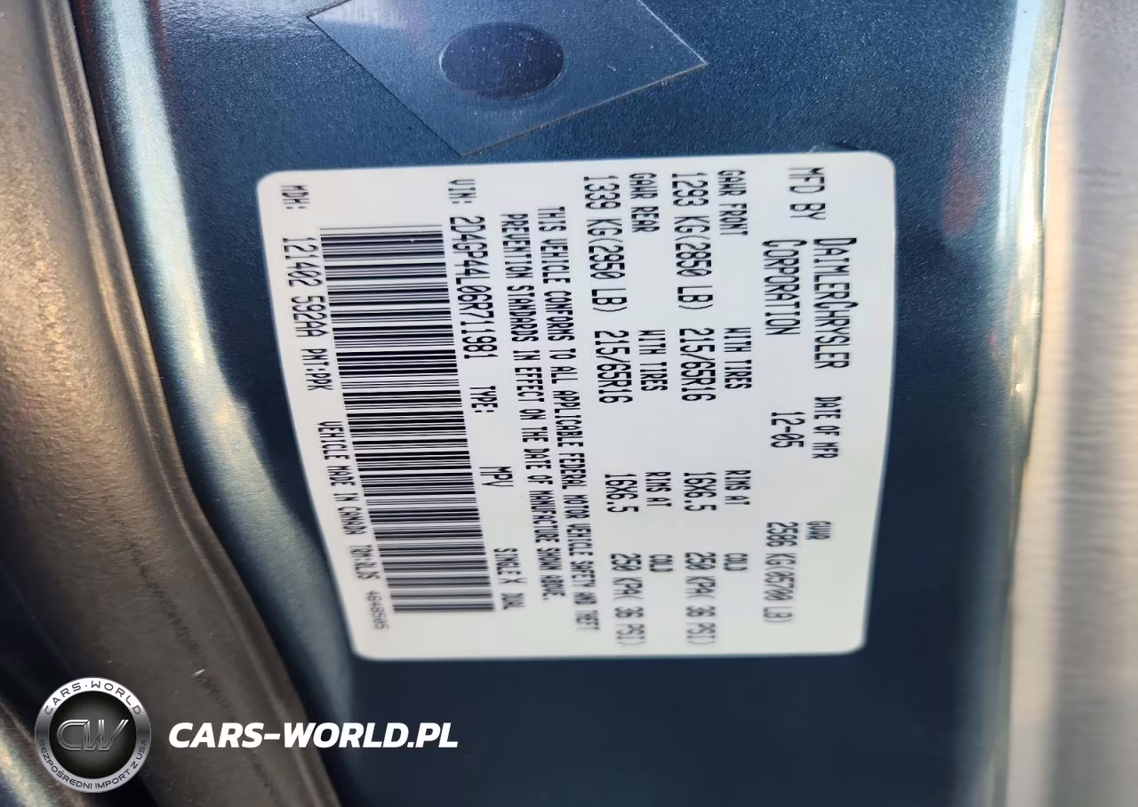 2006 Dodge Grand Caravan Sxt VIN:2D4GP44L06R711981 - 13