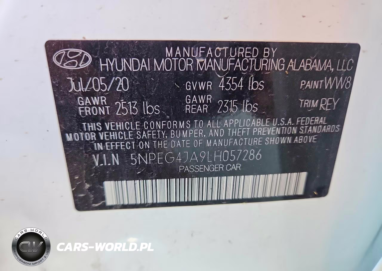 2020 Hyundai Sonata Se VIN:5NPEG4JA9LH057286 - 12