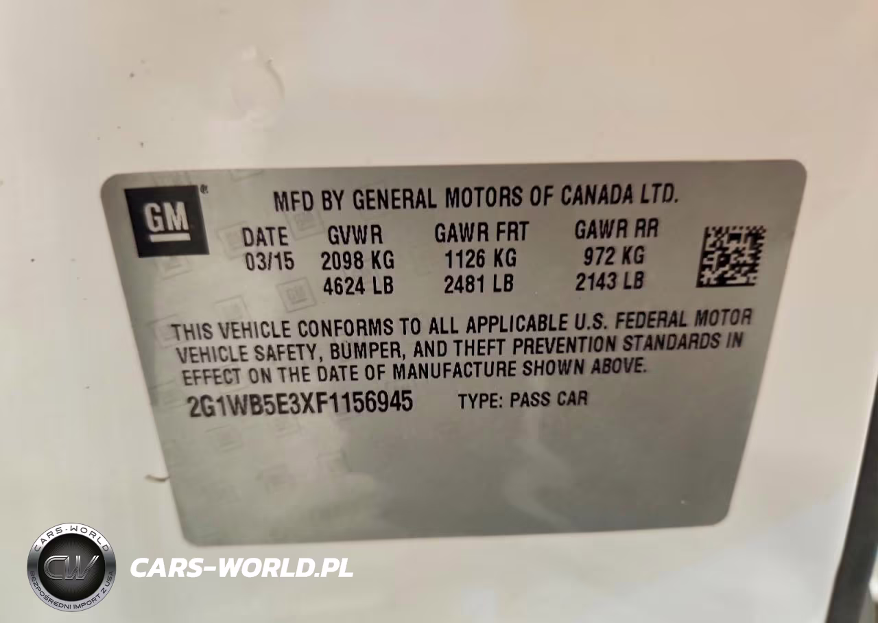 2015 Chevrolet Impala Limited Lt VIN:2G1WB5E3XF1156945 - 12