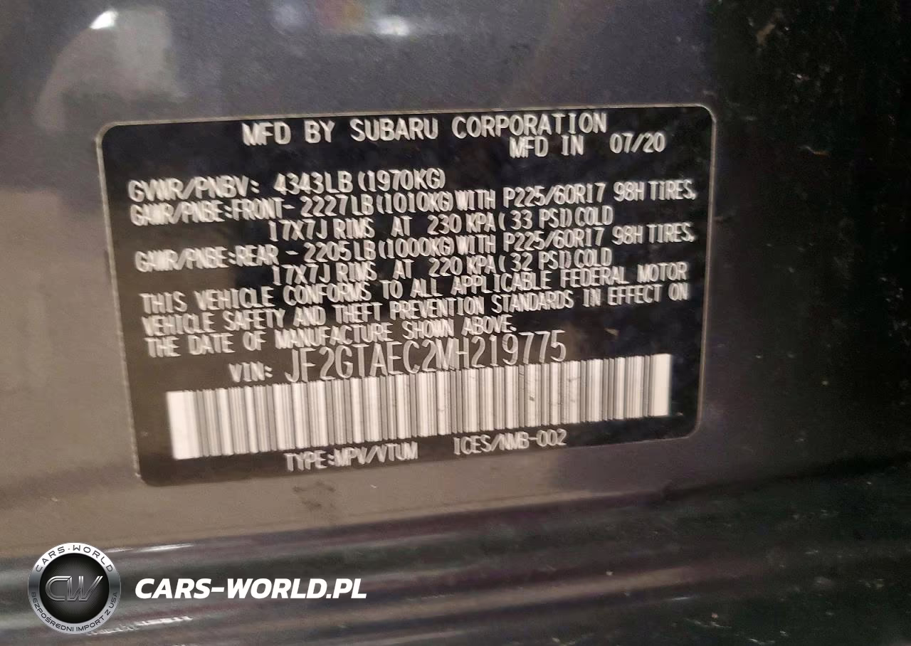 2021 Subaru Crosstrek Premium VIN:JF2GTAEC2MH219775 - 12