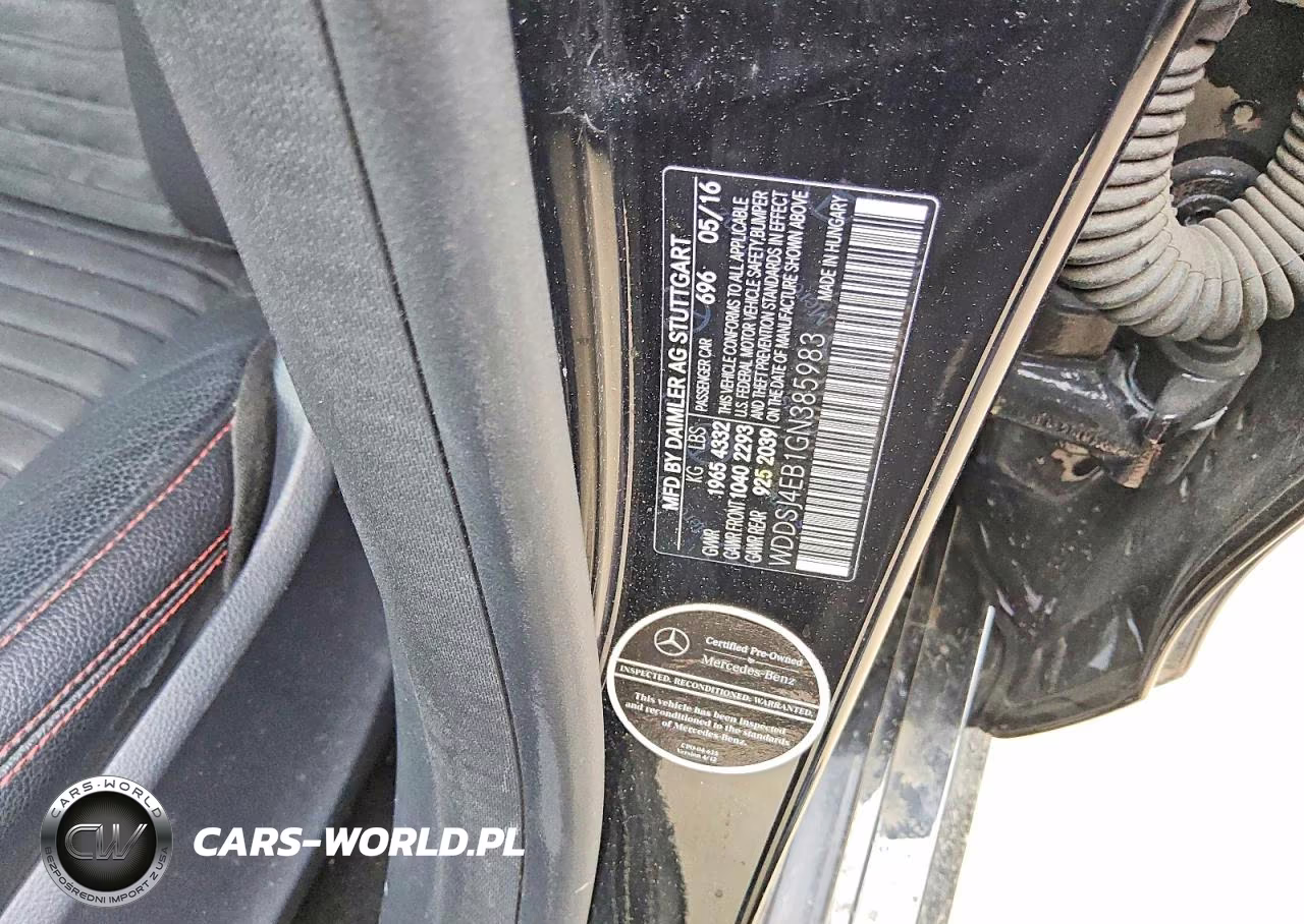 2016 Mercedes-Benz Cla 250 VIN:WDDSJ4EB1GN385983 - 12