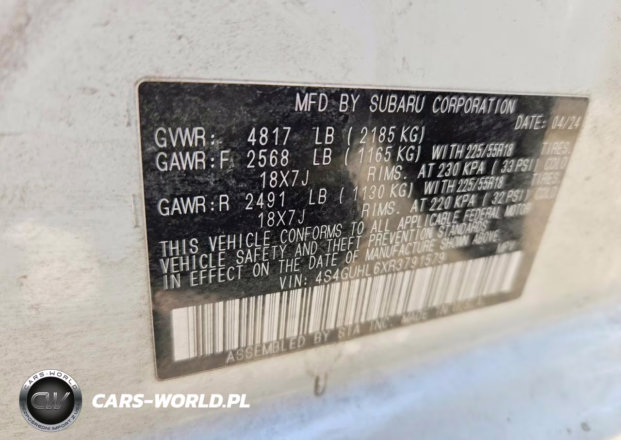 2024 Subaru Crosstrek Limited VIN:4S4GUHL6XR3791579 - 12