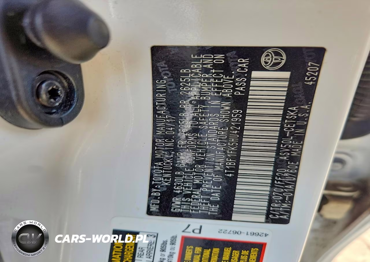 2017 Toyota Camry Se VIN:4T1BF1FK5HU421959 - 12