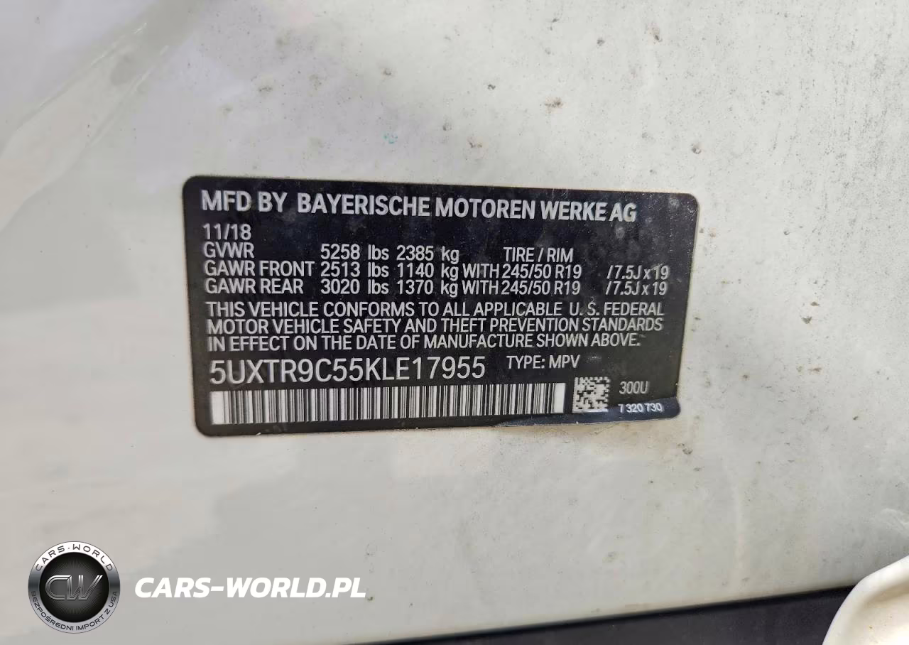 2019 BMW X3 xDrive30I VIN:5UXTR9C55KLE17955 - 13