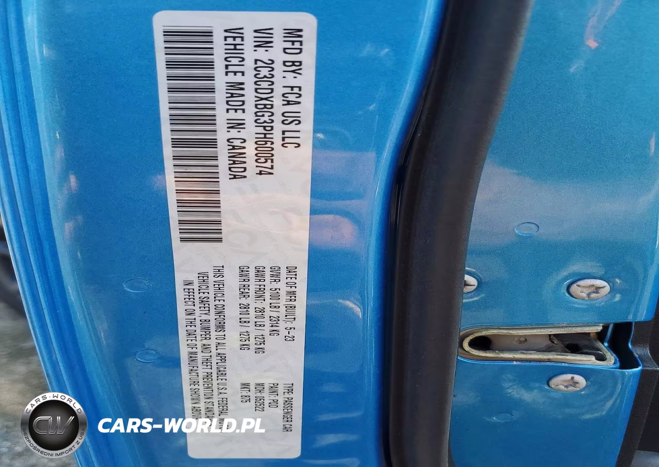 2023 Dodge Charger Sxt VIN:2C3CDXBG3PH600574 - 12