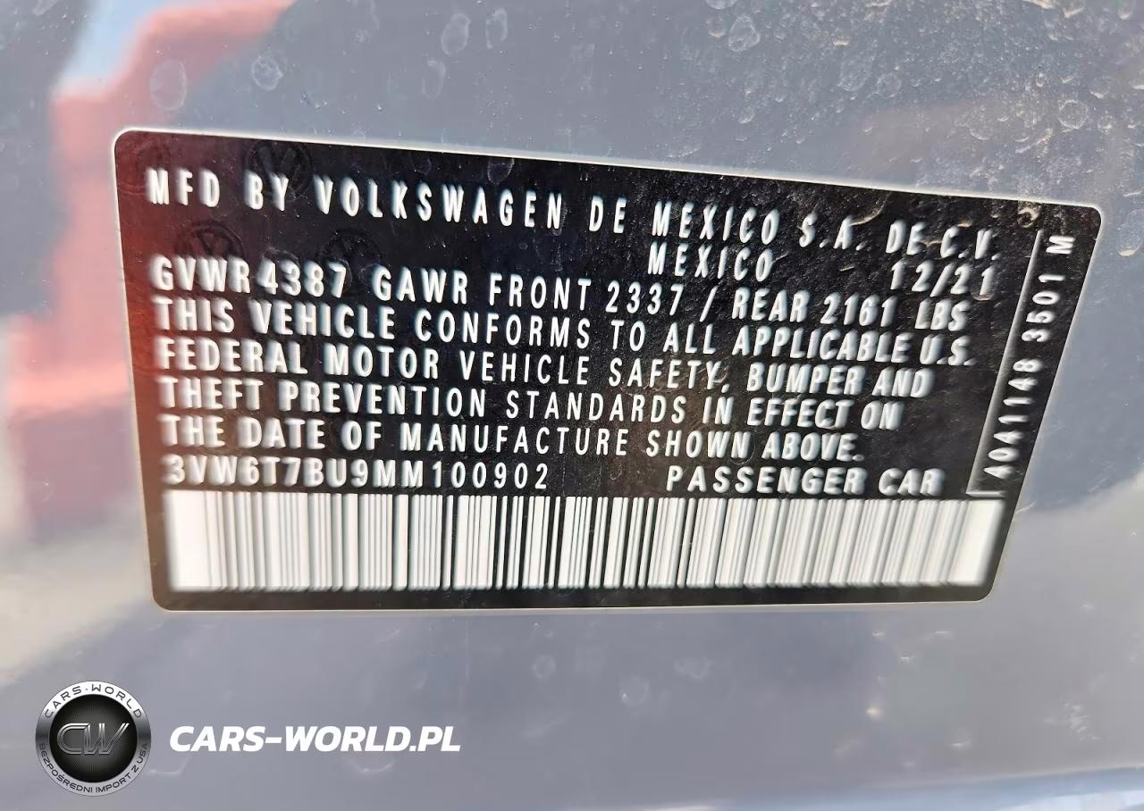2021 Volkswagen Jetta Gli VIN:3VW6T7BU9MM100902 - 12