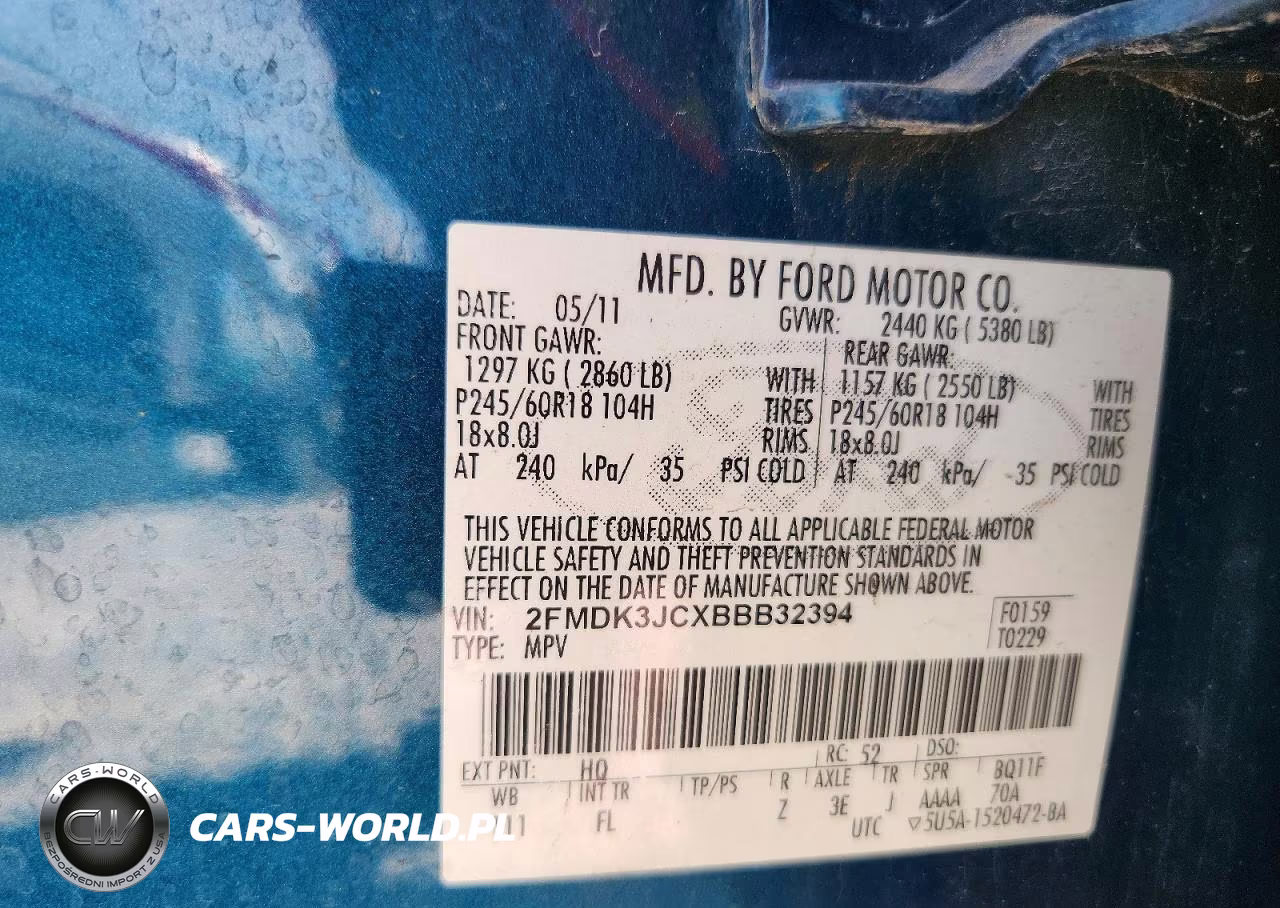 2011 Ford Edge Sel VIN:2FMDK3JCXBBB32394 - 14